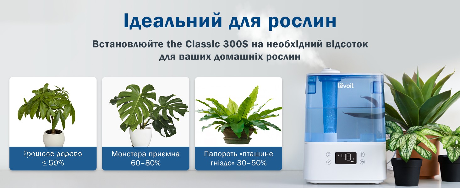 Зволожувач повітря з дистанційним керуванням Levoit CLASSIC 300S Blue