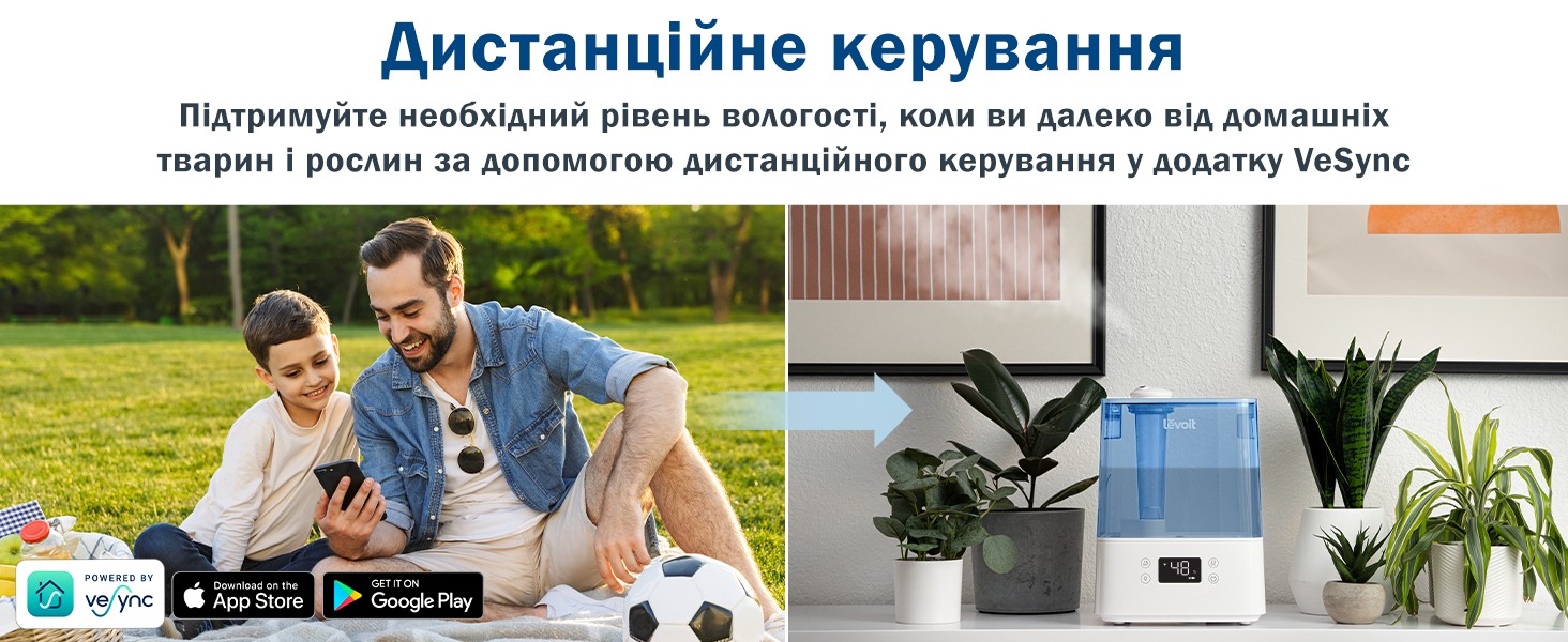 Зволожувач повітря з дистанційним керуванням Levoit CLASSIC 300S Blue