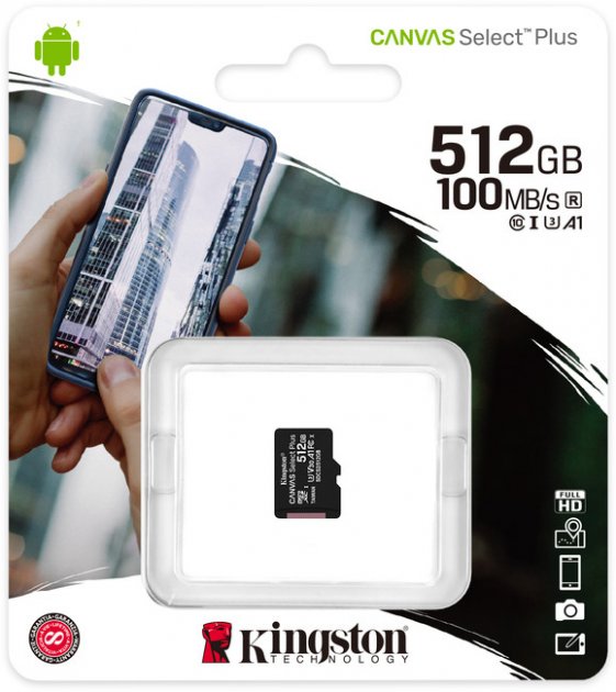 Карта пам'яті Kingston MicroSD 512 ГБ
