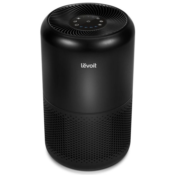 Очищувач повітря levoit CORE 300 Black, 40 м², 187 м³/год, справжній HEPA-фільтр 3 в 1, активоване вугілля, датчик стану фільтра, автоматичний режим, сенсорний екран панелі керування