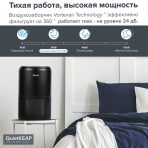 Очищувач повітря levoit CORE 300 Black, 40 м², 187 м³/год, справжній HEPA-фільтр 3 в 1, активоване вугілля, датчик стану фільтра, автоматичний режим, сенсорний екран панелі керування
