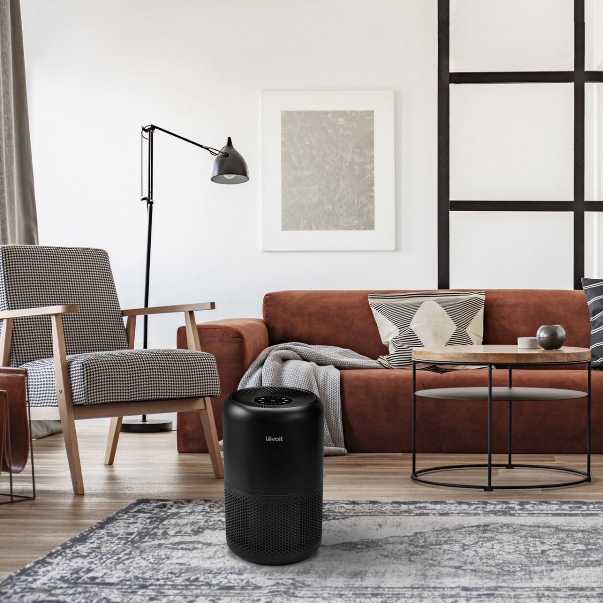 Очищувач повітря levoit CORE 300 Black, 40 м², 187 м³/год, справжній HEPA-фільтр 3 в 1, активоване вугілля, датчик стану фільтра, автоматичний режим, сенсорний екран панелі керування