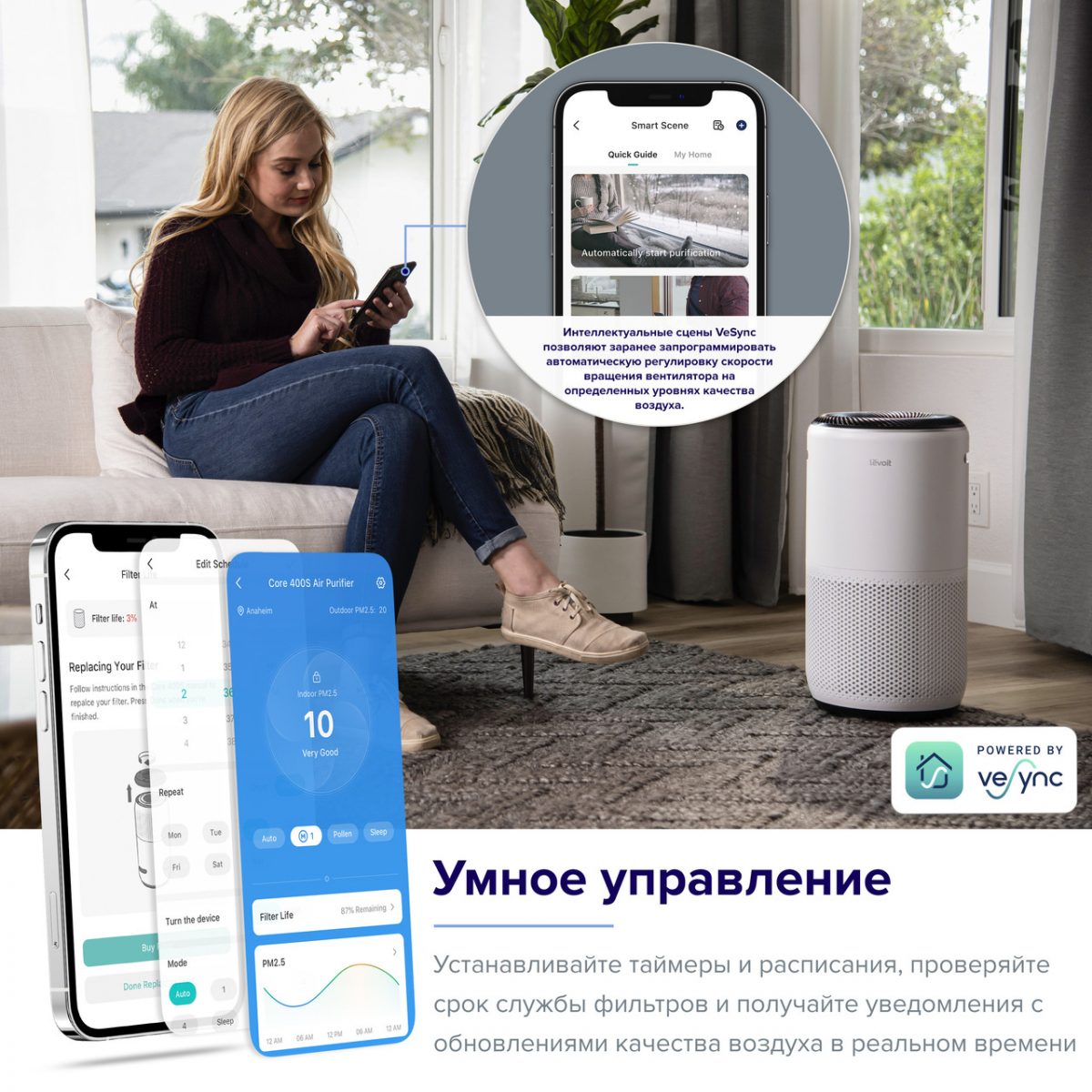 Очищувач повітря Levoit CORE 400S Smart