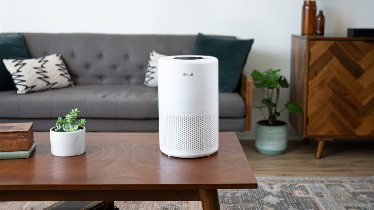 Очищувач повітря Levoit Core 200S Wi-Fi, фільтр 3 в 1 True HEPA, активоване вугілля, дистанційне керування, супер тихий, сенсорний екран, Білий