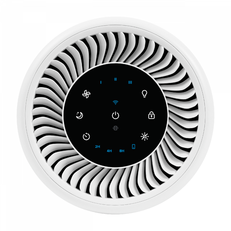 Очищувач повітря Levoit Core 200S Wi-Fi, фільтр 3 в 1 True HEPA, активоване вугілля, дистанційне керування, супер тихий, сенсорний екран, Білий