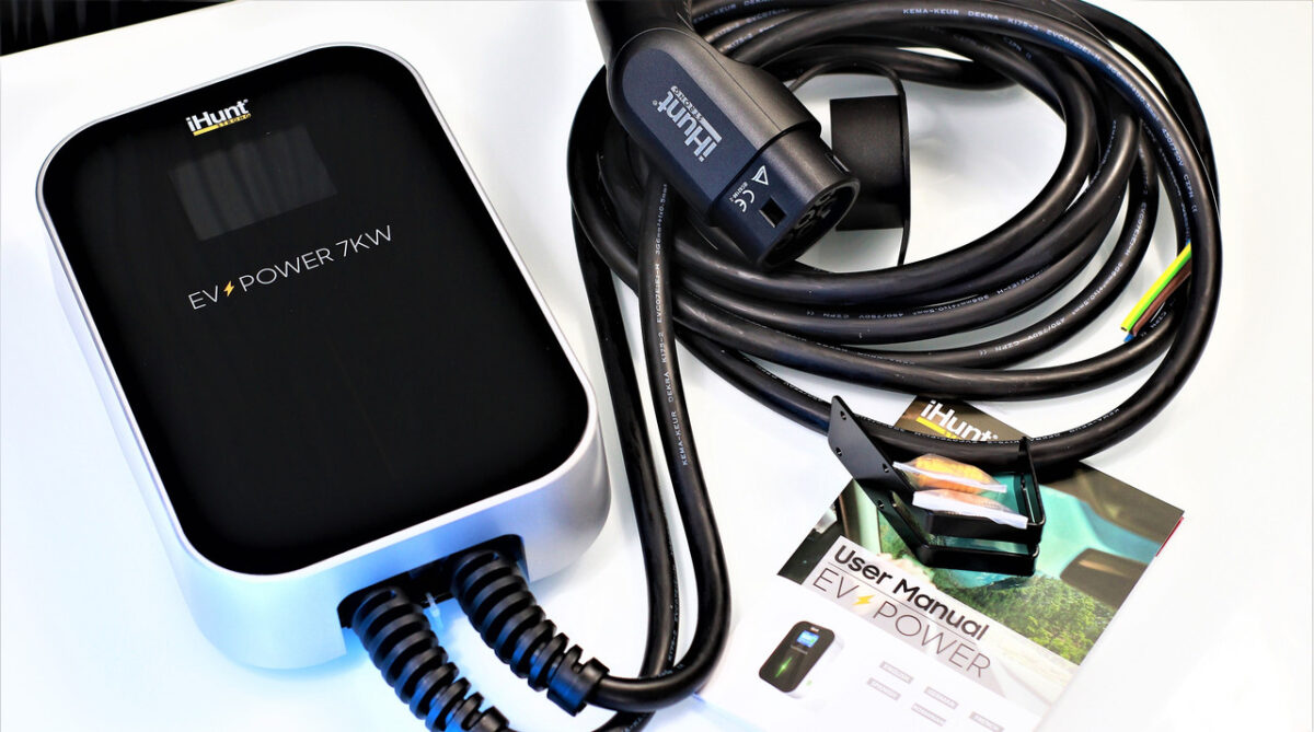 Зарядна станція для електромобілів IHunt EV POWER 7 кВт (220 В) кабель «Тип 2»