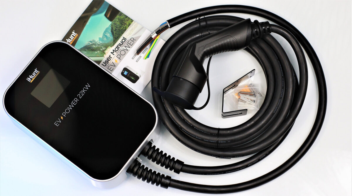 Зарядна станція для електромобілів IHunt EV POWER 22 кВт (380 В) кабель «Тип 2»