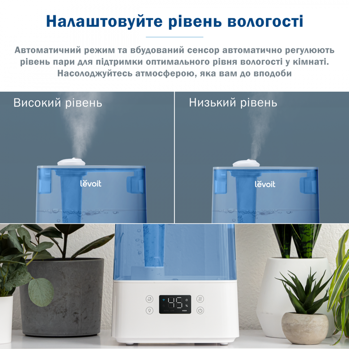 Зволожувач повітря з дистанційним керуванням Levoit CLASSIC 300S Blue