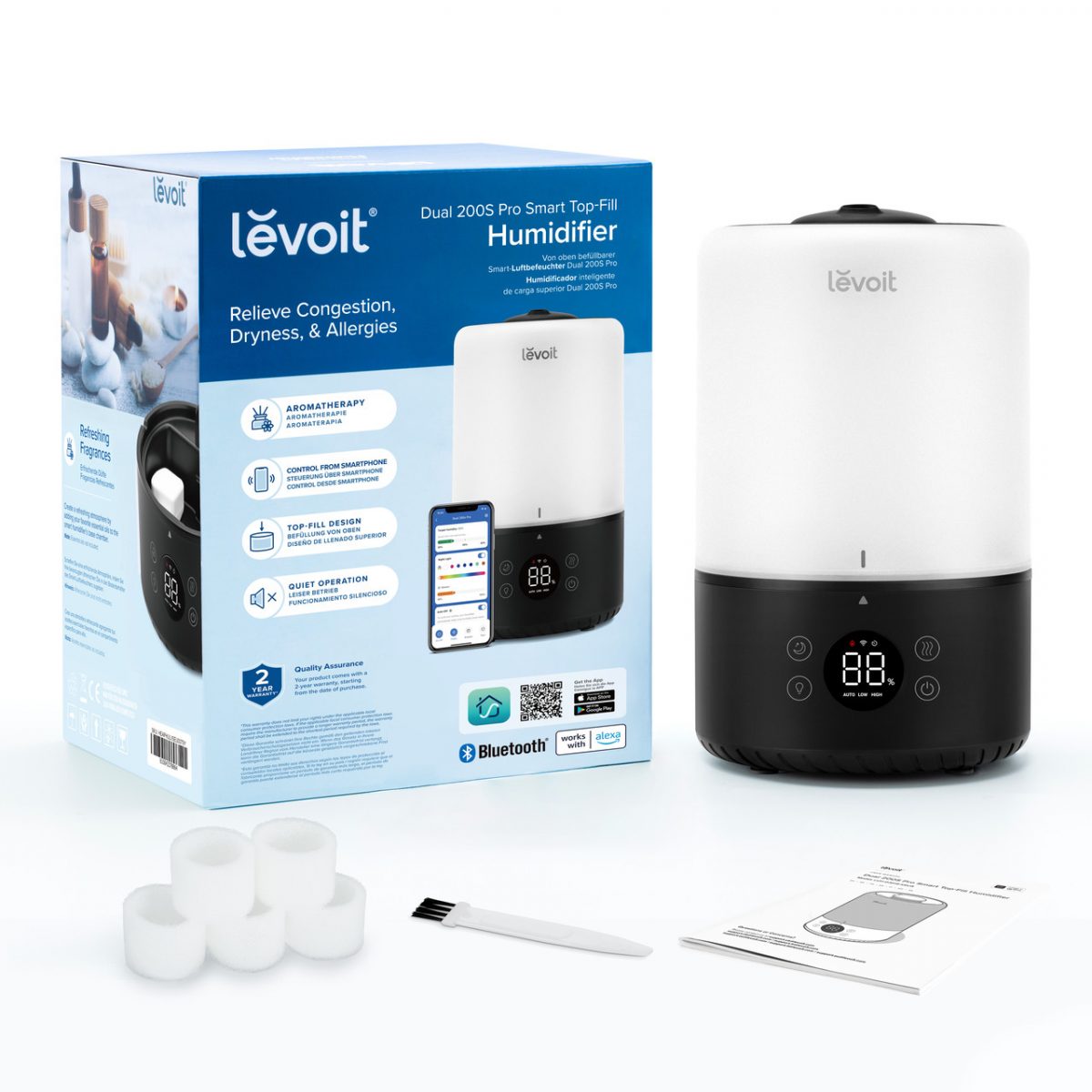 Зволожувач повітря Levoit Dual 200S PRO, SMART, WI-FI Ultrasonic