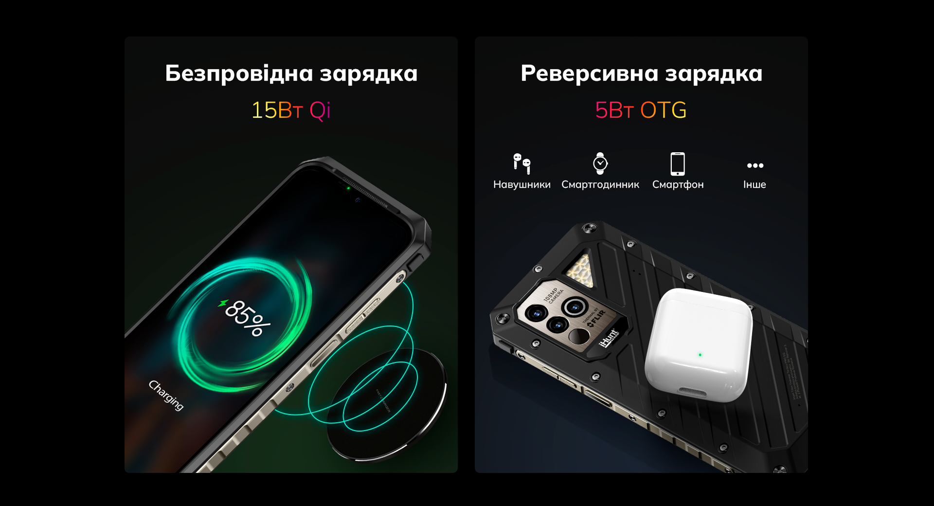 Протиударний cмартфон iHunt Titan Thermal Tactics FLIR - 17/256 Гб, 9600 мАг, тепловізор