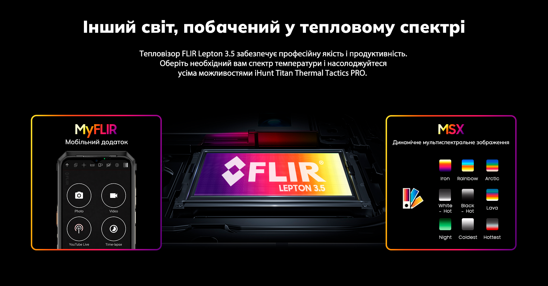 Протиударний cмартфон iHunt Titan Thermal Tactics FLIR - 17/256 Гб, 9600 мАг, тепловізор