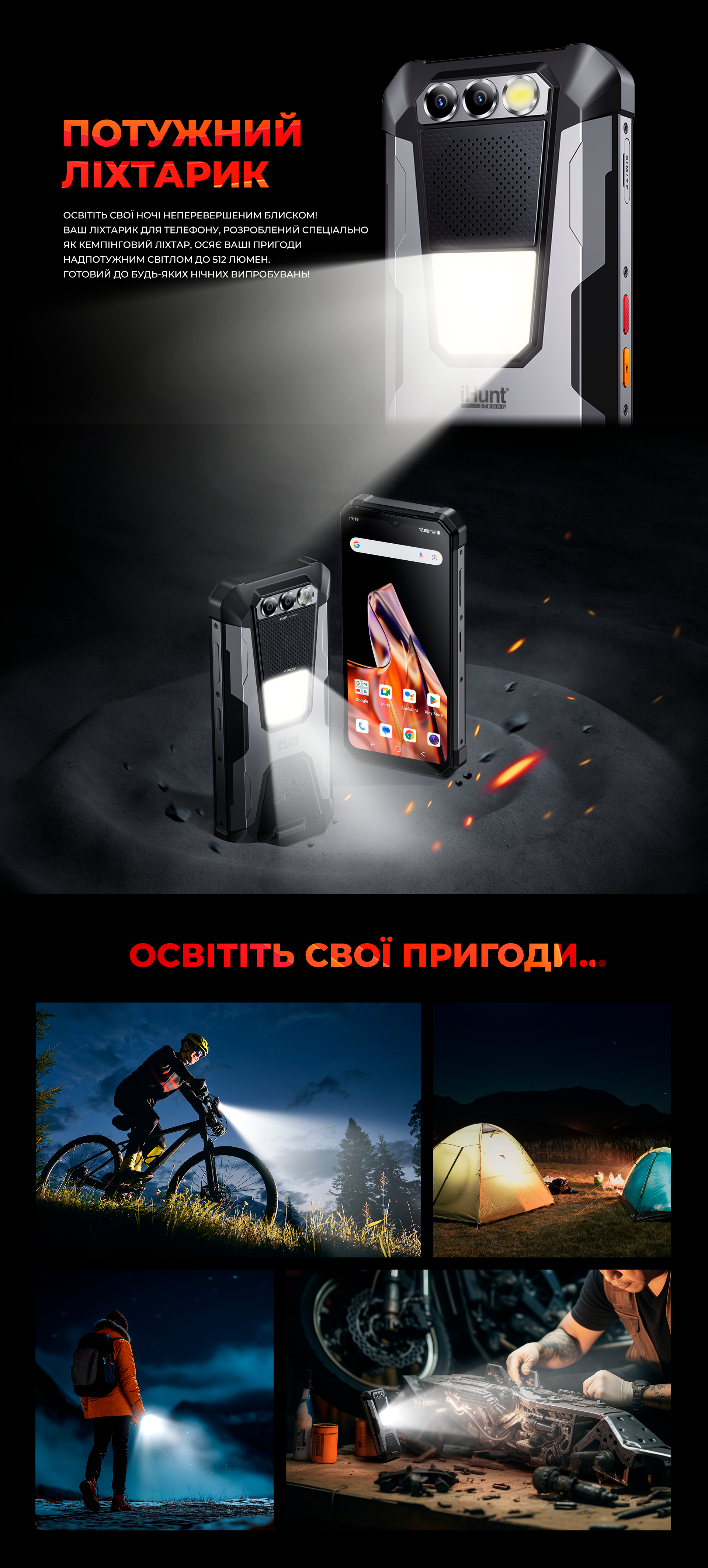 Протиударний cмартфон iHunt Titan Music P22000 ULTRA – 12000м/Аг, 16/256 Гб