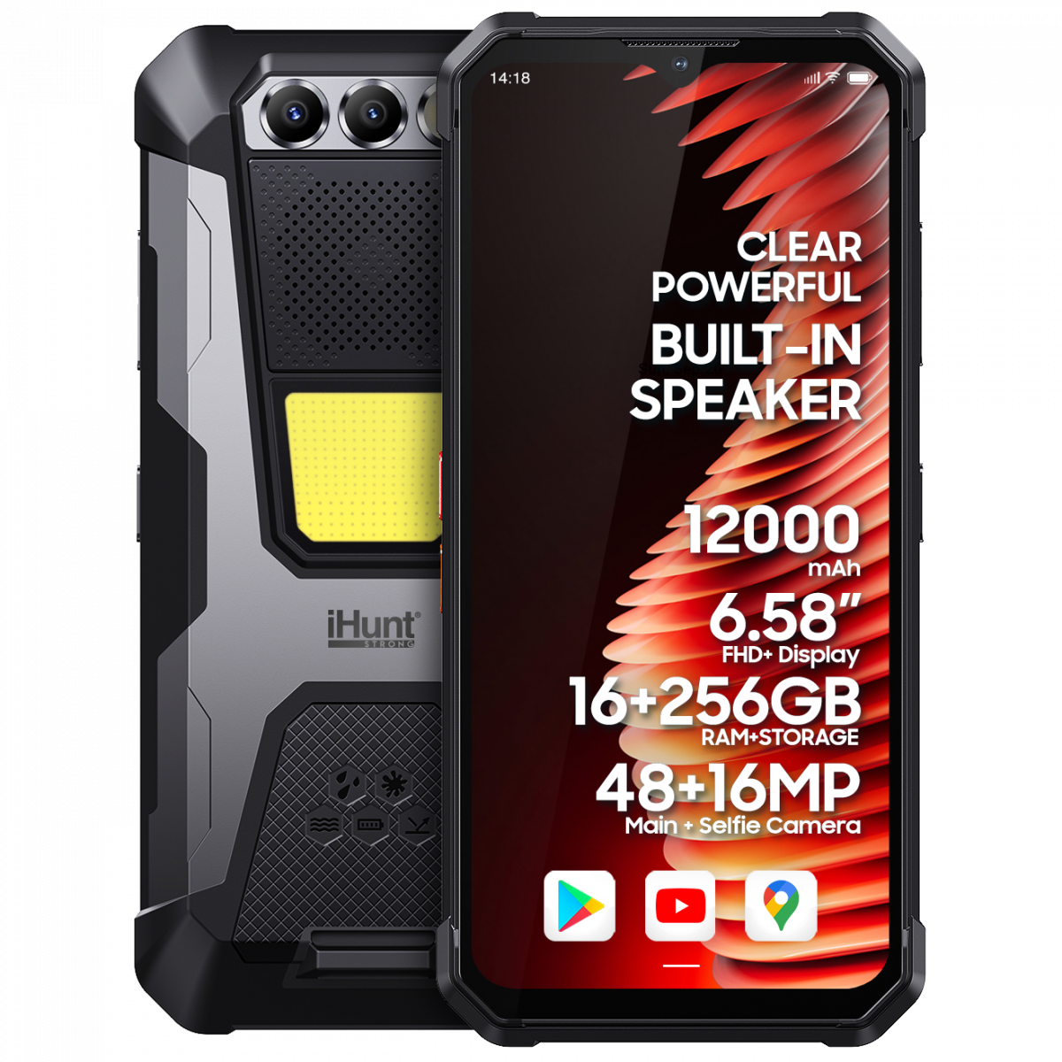 Протиударний cмартфон iHunt Titan Music P22000 ULTRA – 12000м/Аг, 16/256 Гб