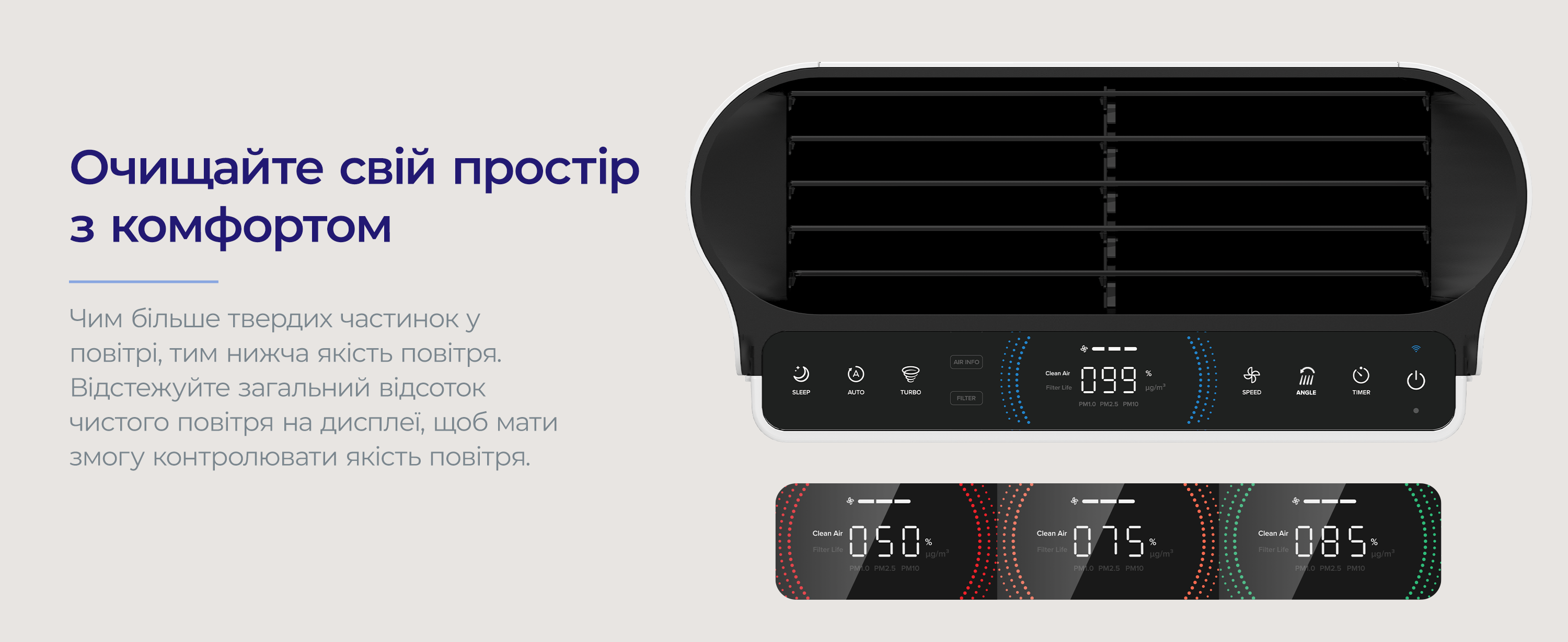 Очищувач повітря Levoit VeSync EverestAir Smart, 130 м², 612 м³/год, дистанційне керування - WI-FI, справжній HEPA-фільтр 3 в 1, активоване вугілля, датчик якості повітря, автоматичний режим, сенсорний екран панелі керування