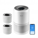 Очищувач повітря Smart Levoit Core 300S Plus White, 50 м², 240 м³/год, Wi-Fi, справжній HEPA-фільтр 3 в 1, активоване вугілля, датчик якості повітря, автоматичний режим, сенсорний екран панелі керування,+ додатковий фільтр
