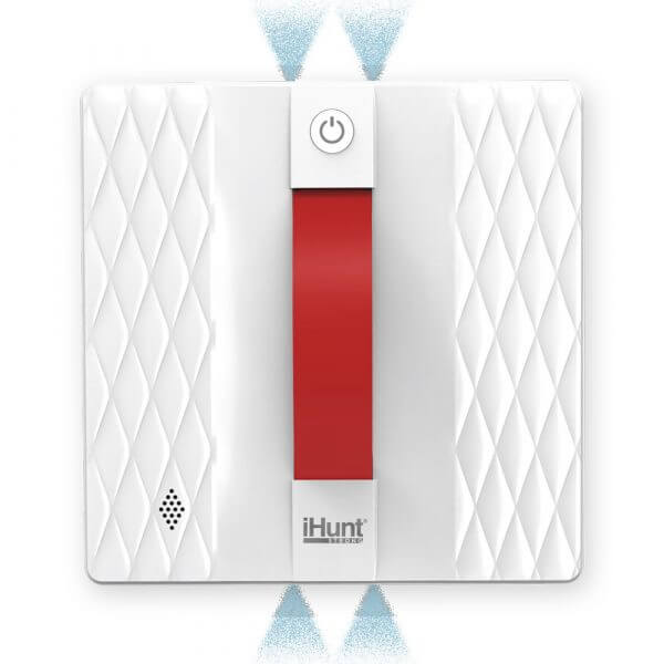 Робот для мытья окон iHunt Window 5 SUPREME 4X Spray, 4 сопла, мощность 3400 Па, управление через телефон и пультом, белый