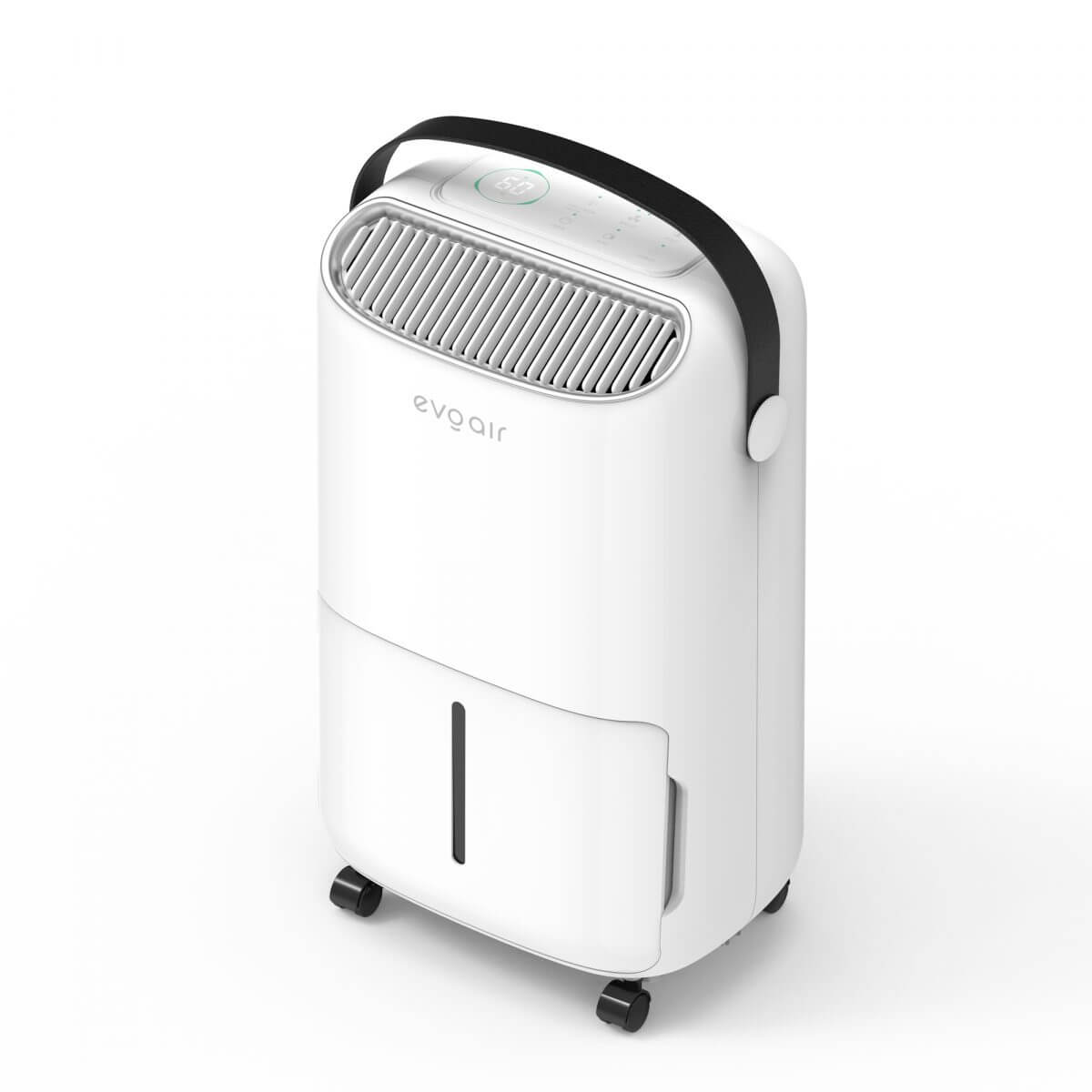 Осушувач EvoAir NovaDry 16 Smart 16л/добу з датчиком вологості функція іонізації УФ-лампа резервуар 2,5л білий коричневий ремінець