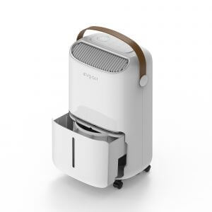 Осушувач повітря EvoAir NovaDry 12 Smart 12л/24год датчик вологості іонізація УФ-лампа сушіння одягу резервуар 2,5л білий колір, коричневий ремінець