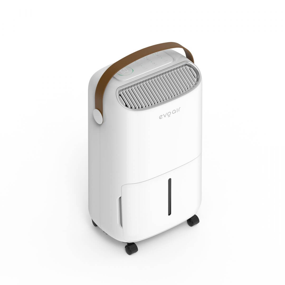 Осушувач повітря EvoAir NovaDry 12 Smart 12л/24год датчик вологості іонізація УФ-лампа сушіння одягу резервуар 2,5л білий колір, коричневий ремінець