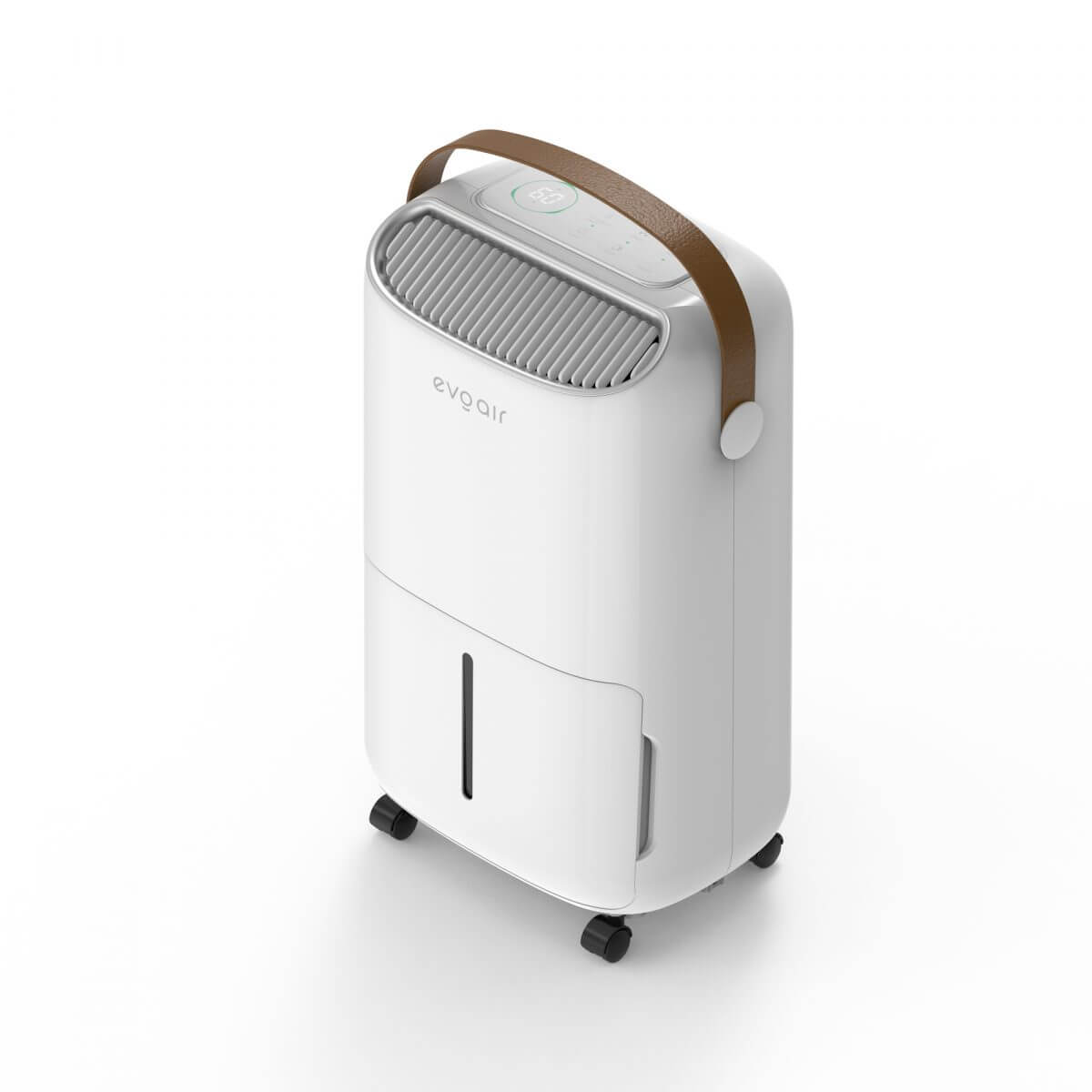 Осушувач повітря EvoAir NovaDry 12 Smart 12л/24год датчик вологості іонізація УФ-лампа сушіння одягу резервуар 2,5л білий колір, коричневий ремінець