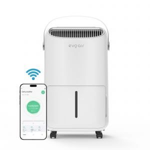 Осушувач повітря EvoAir NovaDry 16 Smart 16л/24год датчик вологості іонізація УФ-лампа сушіння білизни резервуар 2,5л кремовий ремінець