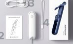 Ручний вентилятор JISULIFE Life8, 12-21 год автономності, 2000 мАг, Power Bank, LED ліхтарик, 2 швидкості, рожевий
