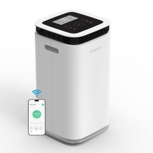 Осушувач повітря Evoair, FlexyDry 12 Smart, 12 л/24 год, датчик вологості, функція іонізації, сушіння білизни, резервуар 2,2 л