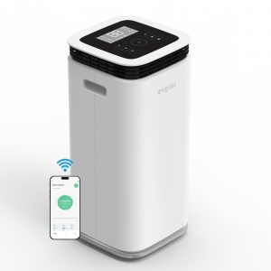 Осушувач повітря evoair, FlexyDry 22 Smart, датчик вологості 22 л/24 год, функція іонізації, сушіння білизни, резервуар 4,5 л