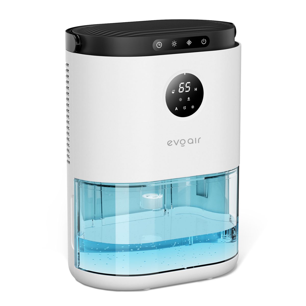 Осушувач повітря Evoair HUMIX560, 560 мл/24 год, безшумний, датчик вологості, 3 режими роботи, 7-кольорове підсвічування