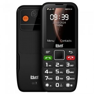 Телефон iHunt Primo 4G кнопковий з 4G/LTE, дві SIM-карти, 2.4″ екран, акумулятор 1800-2500mAh, ліхтарик, FM-радіо, Bluetooth, USB Type-C